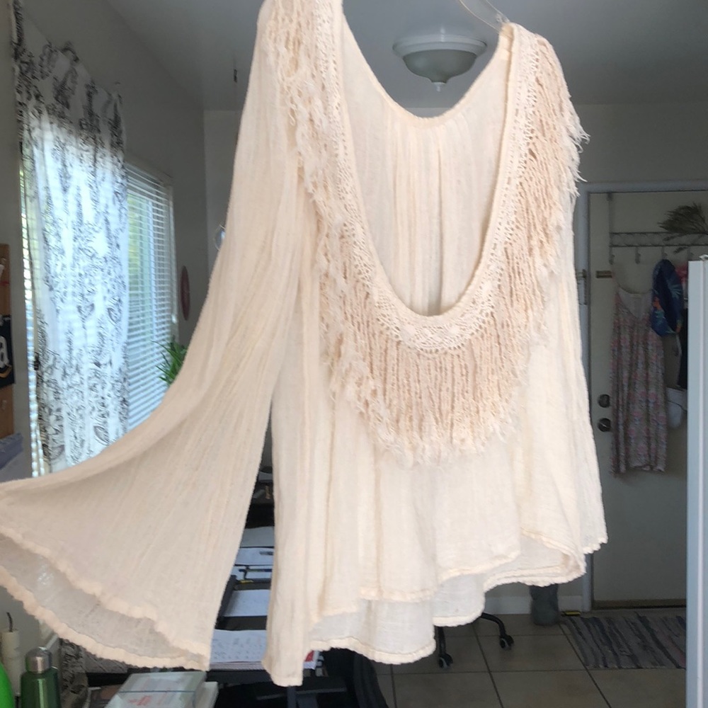 Jen’s Pirate Booty Gauze Top w/ Fringe